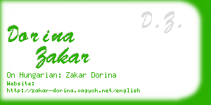 dorina zakar business card